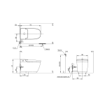 Inax Saras 100572BW10-HP 全功能智能座廁 (高咀後排去水) (不包含風琴喉)